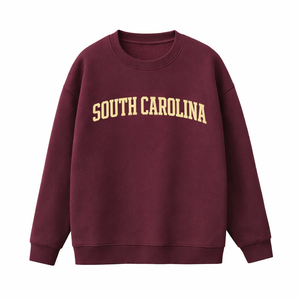 South Carolina Crewneck Sweatshirt in Dull Red / Cream