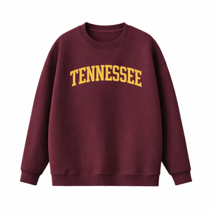 Tennessee Crewneck Sweatshirt in Dull Red / Cream