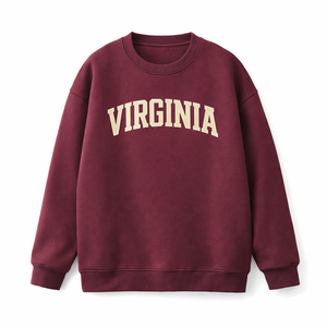 Virginia Crewneck Sweatshirt in Dull Red / Cream