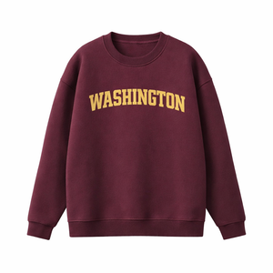 Washington Crewneck Sweatshirt in Dull Red / Cream