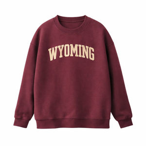 Wyoming Crewneck Sweatshirt in Dull Red / Cream