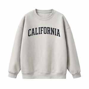 California Crewneck Sweatshirt in Gray / Navy