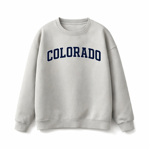 Colorado Crewneck Sweatshirt in Gray / Navy