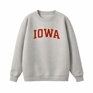 Iowa Crewneck Sweatshirt in Gray / Maroon