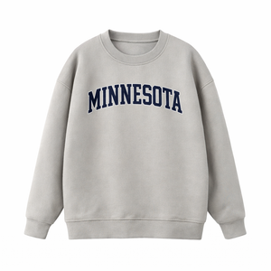 Minnesota Crewneck Sweatshirt in Gray / Navy