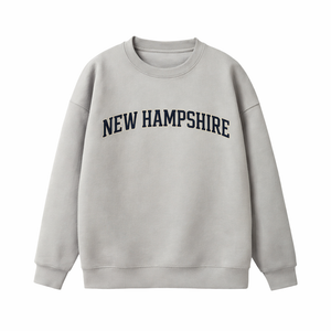 New Hampshire Crewneck Sweatshirt in Gray / Navy