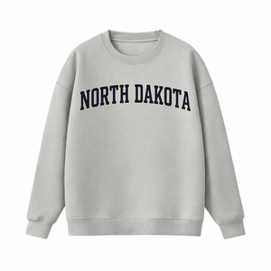 North Dakota Crewneck Sweatshirt in Gray / Navy