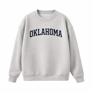 Oklahoma Crewneck Sweatshirt in Gray / Navy