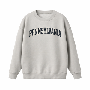 Pennsylvania Crewneck Sweatshirt in Gray / Navy