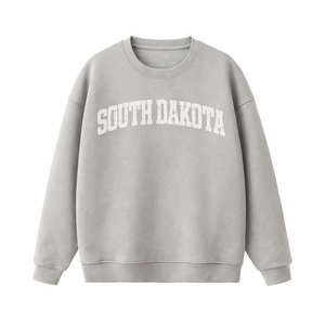 South Dakota Crewneck Sweatshirt in Gray / Black