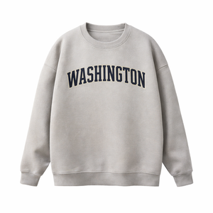 Washington Crewneck Sweatshirt in Gray / Navy