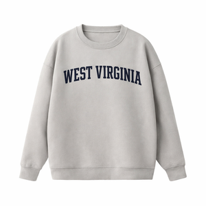 West Virginia Crewneck Sweatshirt in Gray / Navy