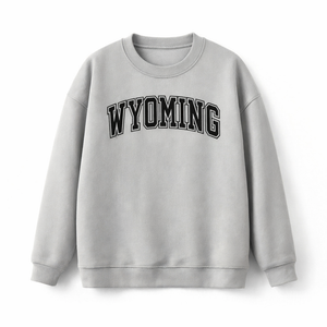 Wyoming Crewneck Sweatshirt in Gray / Black