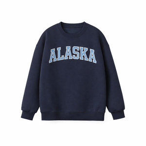Alaska Crewneck Sweatshirt in Navy / Ice Blue