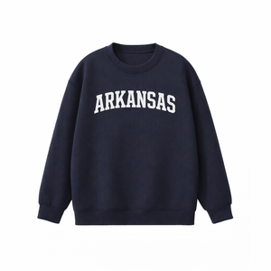 Arkansas Crewneck Sweatshirt in Navy / White