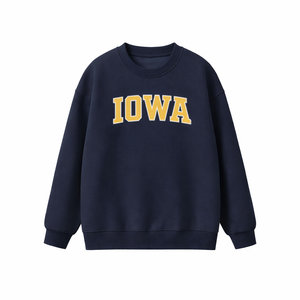 Iowa Crewneck Sweatshirt in Navy / Cream
