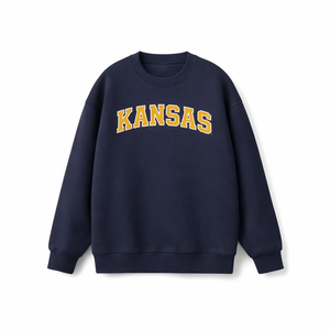 Kansas Crewneck Sweatshirt in Navy / Gold