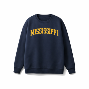 Mississippi Crewneck Sweatshirt in Navy / Cream
