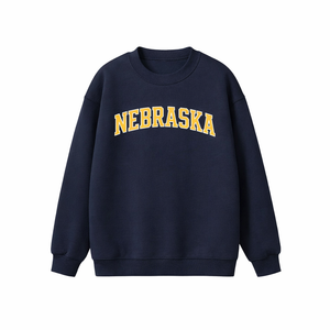 Nebraska Crewneck Sweatshirt in Navy / Gold