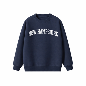 New Hampshire Crewneck Sweatshirt in Navy / White