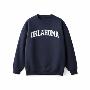Oklahoma Crewneck Sweatshirt in Navy / White