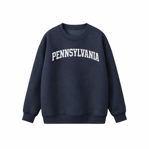 Pennsylvania Crewneck Sweatshirt in Navy / White