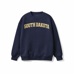 South Dakota Crewneck Sweatshirt in Navy / Cream