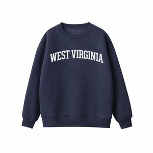 West Virginia Crewneck Sweatshirt in Navy / White