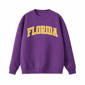 Florida Crewneck Sweatshirt in Purple / Gold