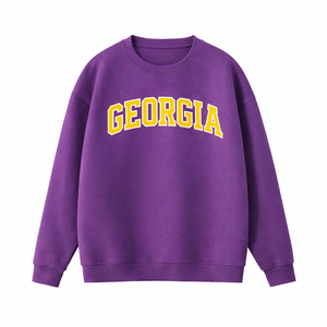 Georgia Crewneck Sweatshirt in Purple / Gold