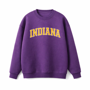 Indiana Crewneck Sweatshirt in Purple / Gold