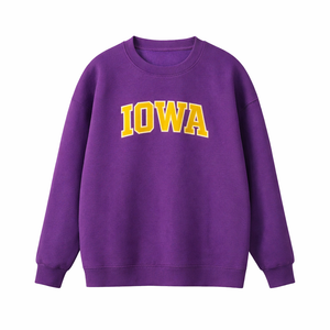 Iowa Crewneck Sweatshirt in Purple / Gold