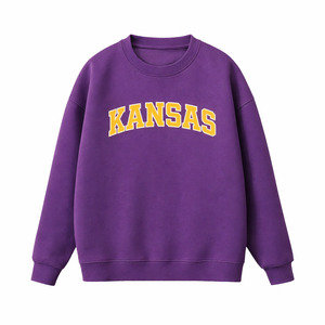 Kansas Crewneck Sweatshirt in Purple / Gold