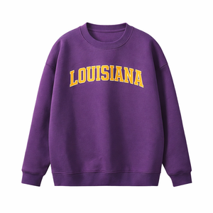 Louisiana Crewneck Sweatshirt in Purple / Gold