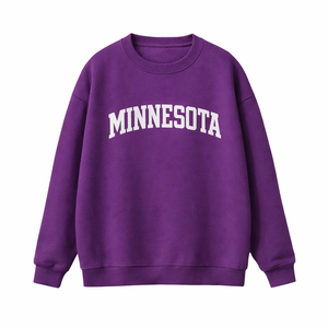 Minnesota Crewneck Sweatshirt in Purple / White