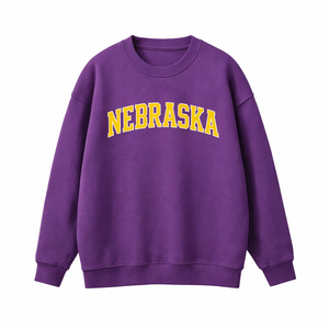 Nebraska Crewneck Sweatshirt in Purple / Gold