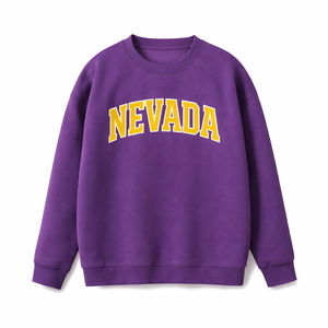 Nevada Crewneck Sweatshirt in Purple / Gold