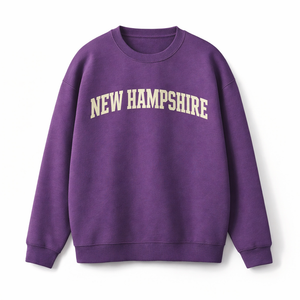 New Hampshire Crewneck Sweatshirt in Purple / Cream