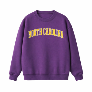 North Carolina Crewneck Sweatshirt in Purple / Gold