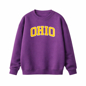Ohio Crewneck Sweatshirt in Purple / Gold