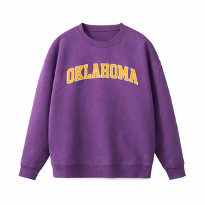 Oklahoma Crewneck Sweatshirt in Purple / Gold