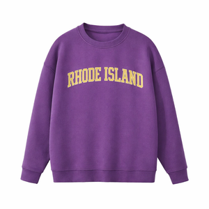 Rhode Island Crewneck Sweatshirt in Purple / Cream