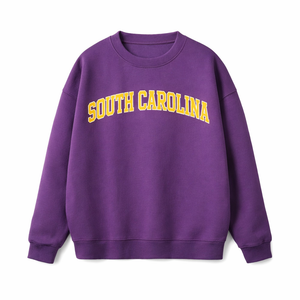 South Carolina Crewneck Sweatshirt in Purple / Gold