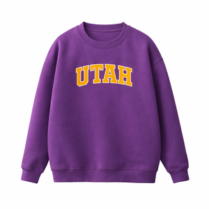 Utah Crewneck Sweatshirt in Purple / Gold
