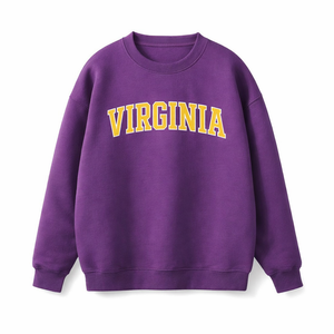Virginia Crewneck Sweatshirt in Purple / Gold