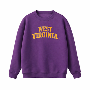 West Virginia Crewneck Sweatshirt in Purple / Gold