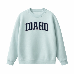 Idaho Crewneck Sweatshirt in Water Blue / Navy