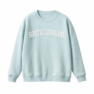 South Carolina Crewneck Sweatshirt in Water Blue / White