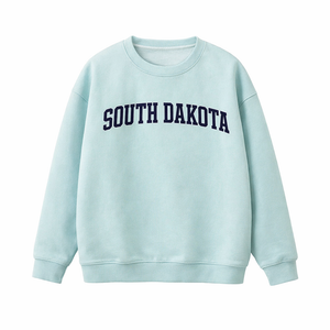 South Dakota Crewneck Sweatshirt in Water Blue / Navy