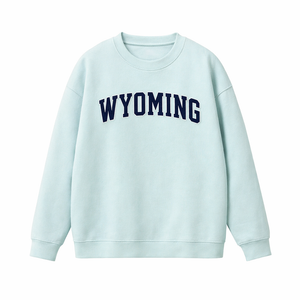 Wyoming Crewneck Sweatshirt in Water Blue / Navy